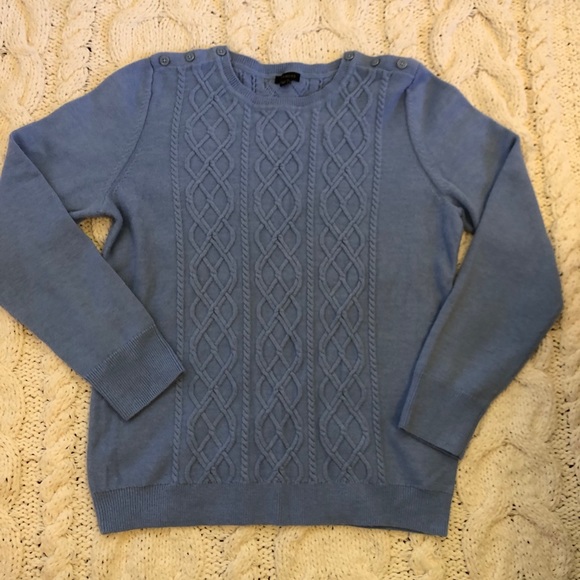 Talbots // Blue Cable Knit Sweater - Picture 2 of 9